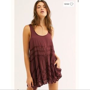 Free People Voile and Lace Trapeze Slip
